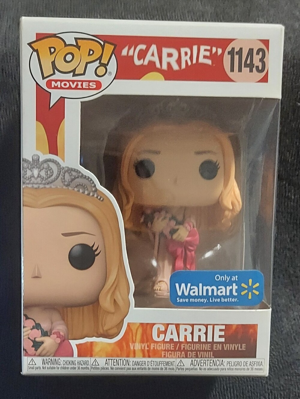 Funko Pop! Movies: Carrie #1143 (Walmart Exclusive Prom Dress Bouquet) NIB